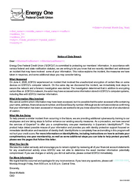 Submitted Breach Notification Sample .